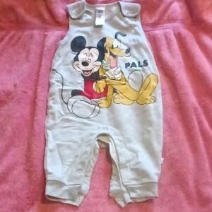 Disney Gray and Red Mickey Mouse and Pluto One Piece
